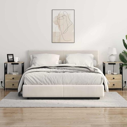  Noćni ormar 2 kom. Sonoma hrast 40 x 31 x 60 cm Slike