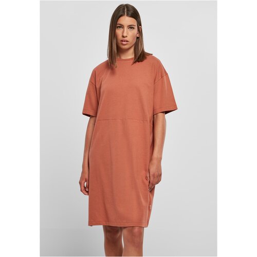 UC Ladies Ladies Organic Oversized Slit Tee Dress terracotta Cene