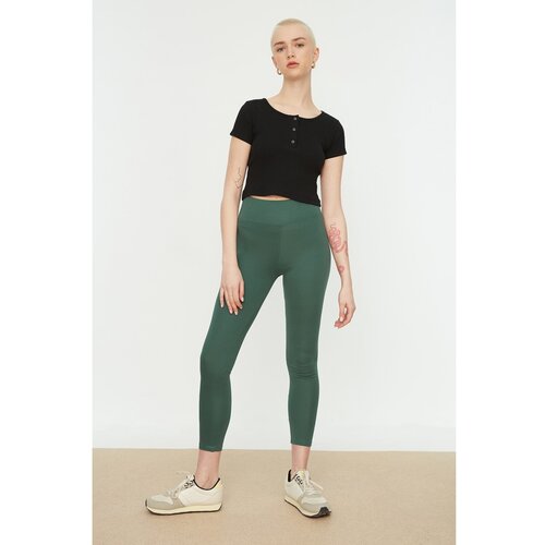 Trendyol Green High Waist Shaper Knitted Leggings Slike