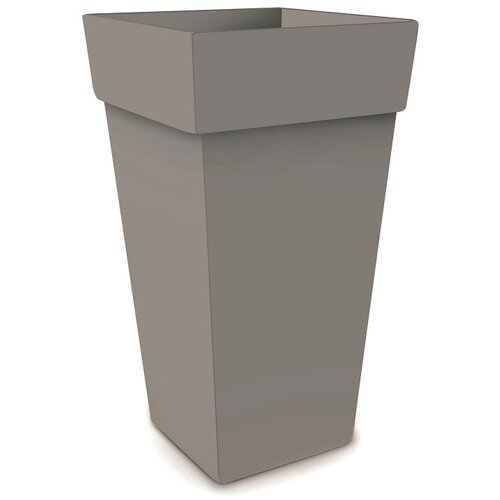 BLUMAX visoka kvadratna posuda za biljke Melrose (Vanjska dimenzija (D x &amp;Scaron; x V): 30 x 30 x 41 cm, Plastika, Sive boje) Slike