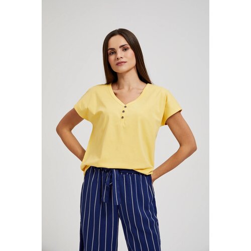 Moodo Women's blouse with buttons - yellow Cijene