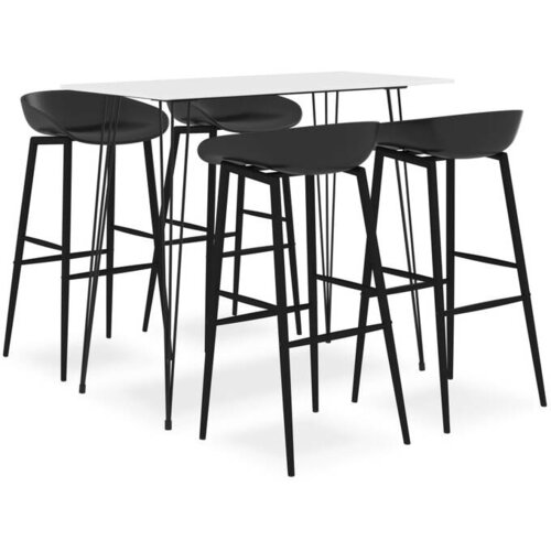  5-dijelni barski set bijelo-crni Cene