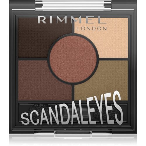 Rimmel London ScandalEyes paleta senčil za oči odtenek 002 Brixton Brown 3.8 g Slike