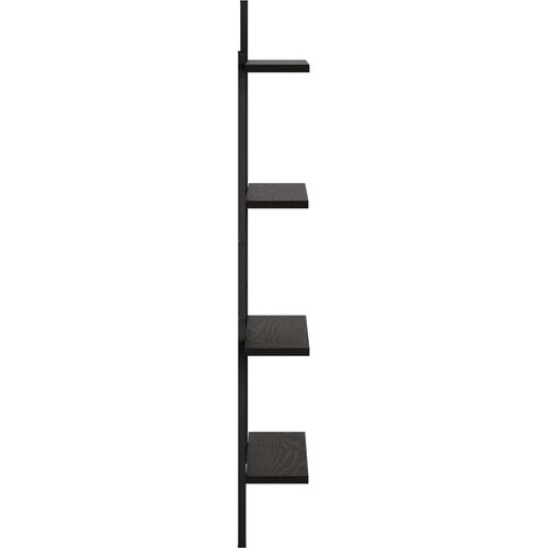  Zidna polica Crni hrast 61 x 13.5 x 105.5 cm Prerađeno drvo Slike