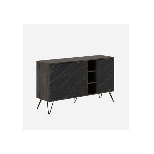 Hanah home komoda Clara 142x83x35.6cm tamnosmeđa-antracit boja Slike