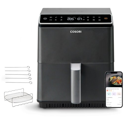 Cosori dual blaze 6.4L smart+ 5x skewers and grill, black Cijene