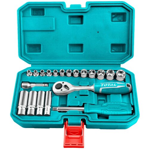 Total 20-dijelni set alata nasadnih ključeva 1/4&amp;quot; SMALL, 1kg / INDUSTRIAL (THT141201) Slike