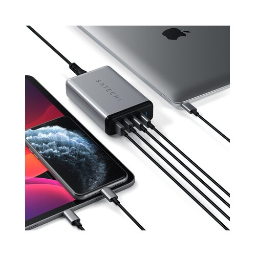 Satechi 75W dual usb-c/usb-a pd stanica za punjenje Slike