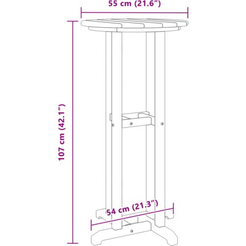 VidaXL bar stol crni 55x55x107 cm hdpe Slike