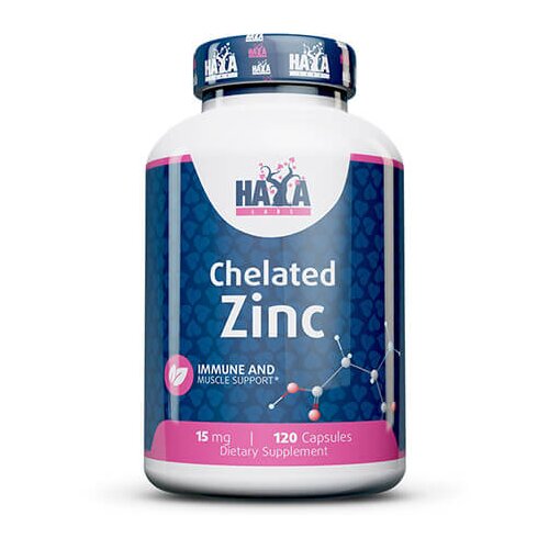 HAYA Cink helirani 15mg, 120 kapsula Slike