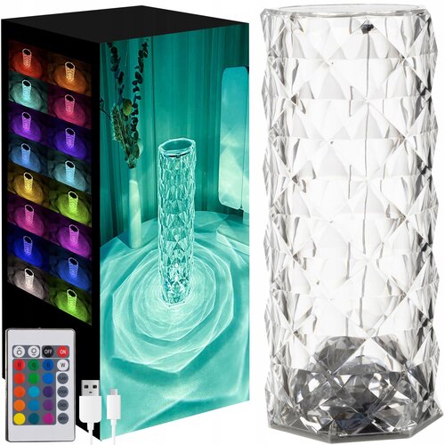  Akrilna baterija. LED RGB kristalna vaza + daljinski Slike