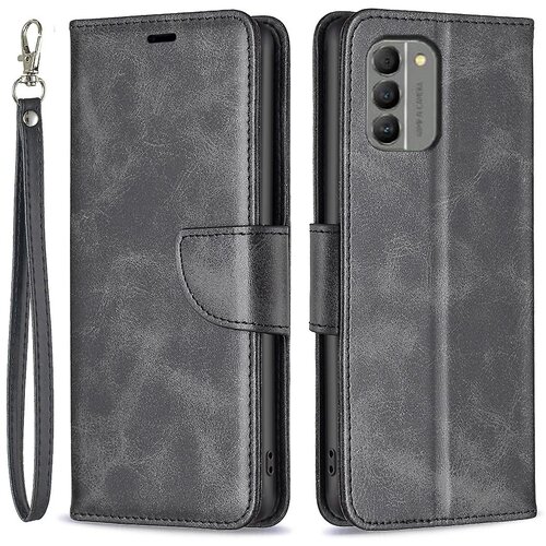 INORCO Ovitek za stojalo za telefon proti padcem za Nokio G310, teksturiran enobarvni ovitek za denarnico iz PU usnja, (22036072) Slike
