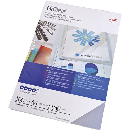 Korice za spiralni uvez 180my pvc a4 pk100 gbc ce011880e prozirne Cene