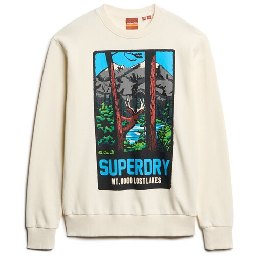 Superdry muški duks travel postcard graphic crew Slike