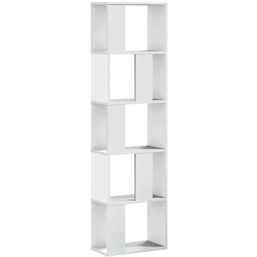 Maison Chic Knjižna omara - Knjižni regal 5-nadstropna bela 45x23,5x162,5 cm inž. les, (21725545) Slike