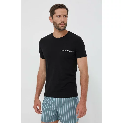 Emporio Armani Underwear Majica lounge 2-pack črna barva