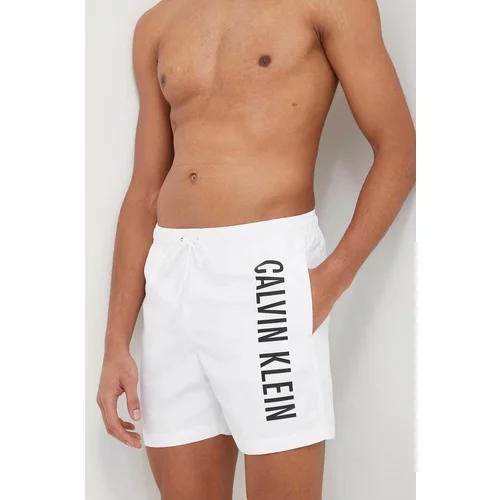 Calvin Klein Kopalne kratke hlače bela barva