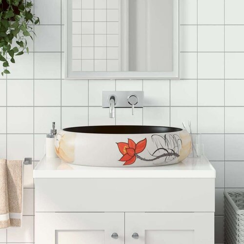 Nadgradni umivaonik raznobojni ovalni 59x40x15 cm keramički Cijene