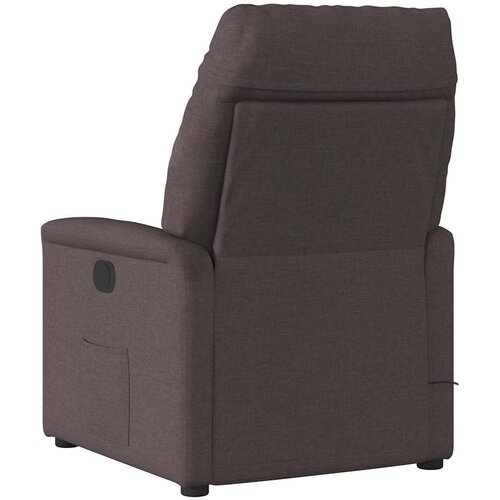  Električni masažni naslonjač od tkanine tamnosmeđi Slike