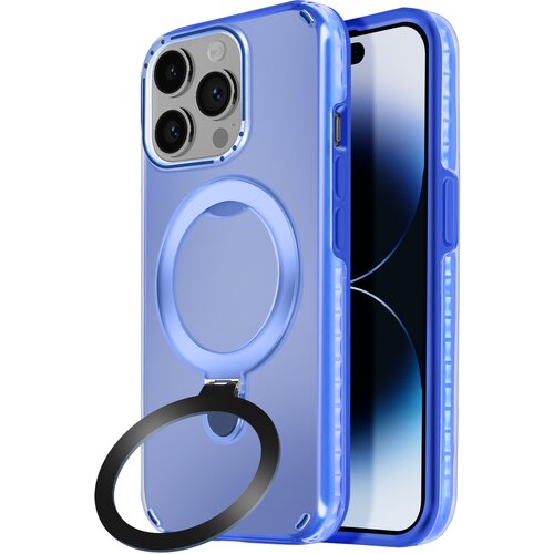 AVIZAR Ohišje MagSafe, odporno na udarce, za iPhone 14 Pro s stojalom, Modra, (5000012542) Cene