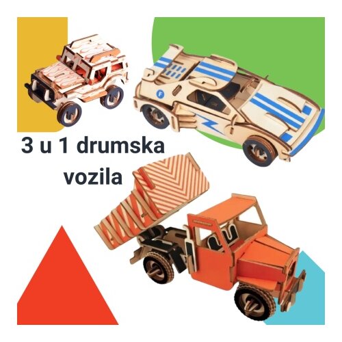  Čarolijashop 3 u 1 slagalice drumska vozila ( 7743) Slike