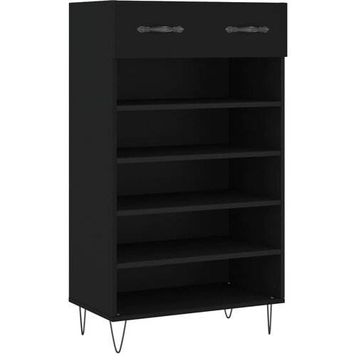 Maison Chic Omarica za obutev - Kopa za čevlje črna 60x35x105 cm inženirski les, (21776336) Slike