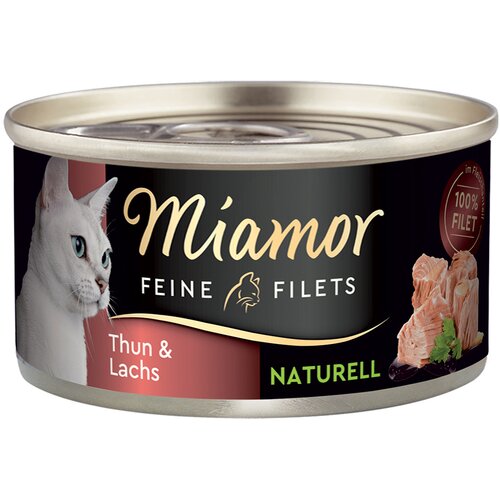 Miamor Feine Filets Naturelle 6 x 80 g - Tuna i losos Slike