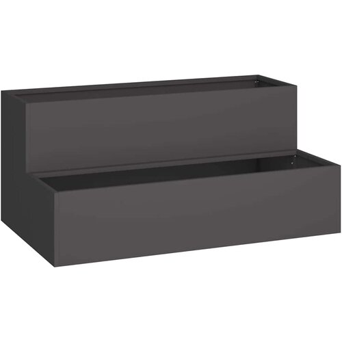  Vrtna saksija Crna 100 x 60 x 45 cm Čelična vrata Slike