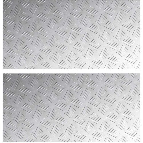  Stepenica Pravokutni 2 pcs Srebrno 80 x 40 cm Aluminij Slike