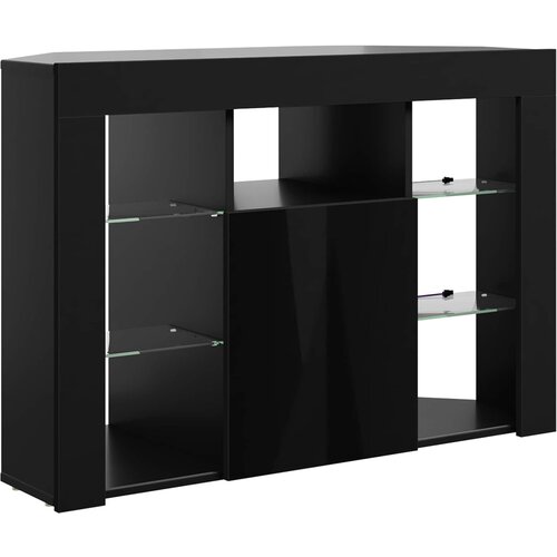  Kotni LED TV ormar 100x40x68cm Crna Konstruirano drvo Slike