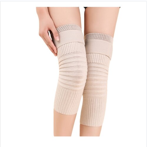 INF 3D upognjeni kolenski grelniki iz flisa - Zimska toplotna zaščita nog, Unisex Beige L, (5000335761) Cene