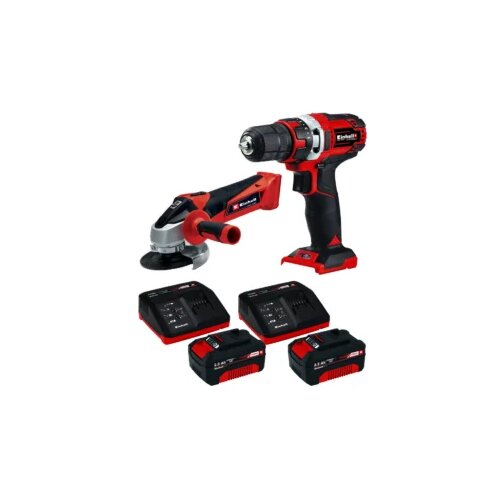 Einhell set aku bu&amp;scaron;ilica i brusilica power x-change tc-tk 19 li kit Slike