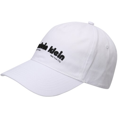 Calvin Klein Jeans Kapa s šiltom Small Monogram LV04G5061G Bela Cene