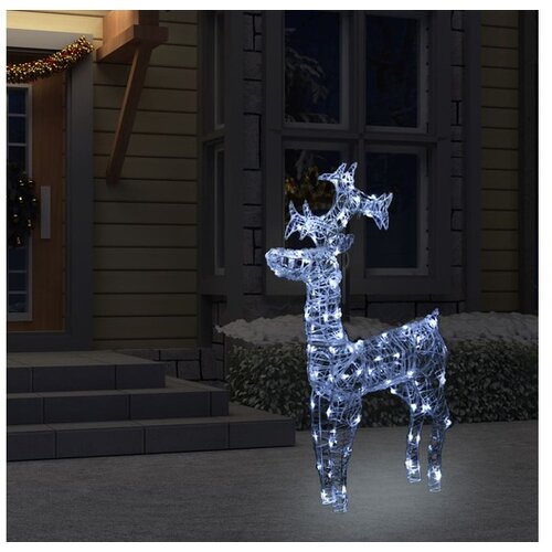  Božićni sobovi s 90 LED žarulja 60x16x100 cm akrilni Cijene