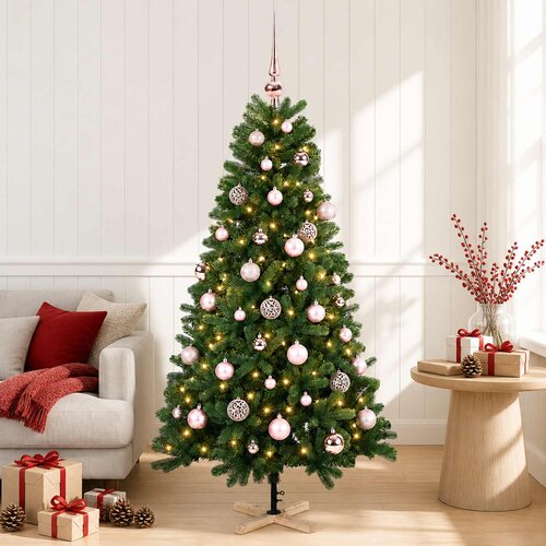  Umjetno božićno drvce s kuglicom 120 cm 150 LED lampica Slike