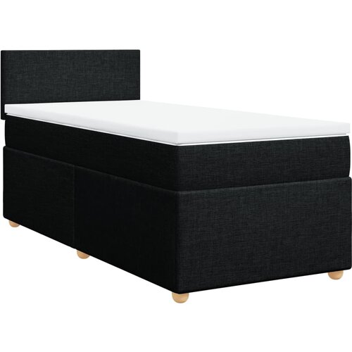 vidaXL box spring postelja z vzmetnico črna blago, (21321270) Cene