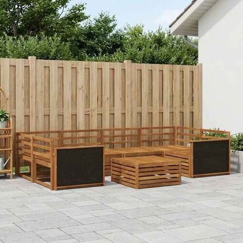  Set vanjskih sofa 7 kom. Prirodna Čvrsto drvo akacije Cijene