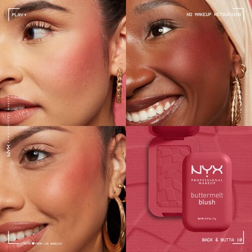 NYX Professional Makeup Buttermelt Blush pudrasto rdečilo odtenek 10 Back and Butta 5 g Slike