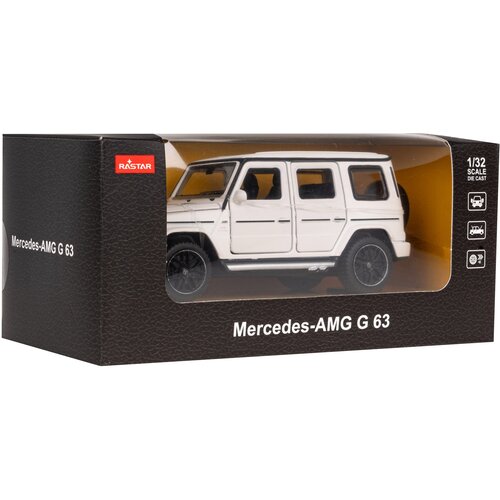  Licencirani metalni autić za igru Mercedes Benz AMG G63 1:32 RASTAR - bijeli Slike