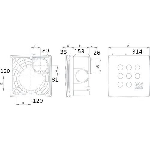 Vortice kopalni&amp;scaron;ki podometni centrifugalni ventilator vort quadro super i (12023) Slike