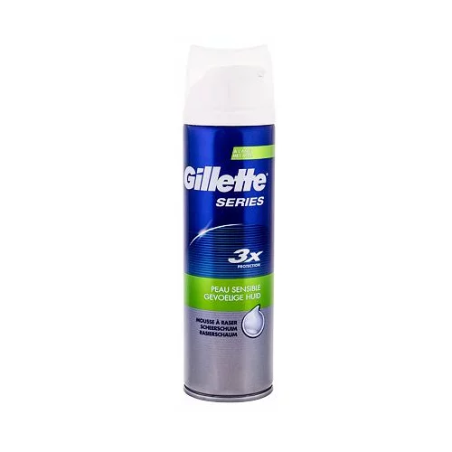 Gillette series sensitive pena za britje za občutljivo kožo 250 ml za moške