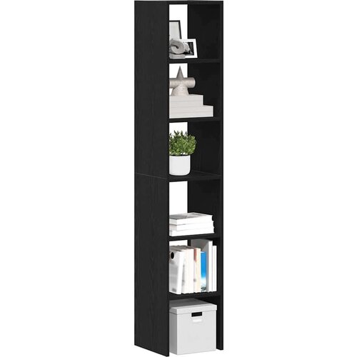 vidaXL Knjižne omare 2 kosa zložljiva črna 30x30x80 cm inženirski les Cene