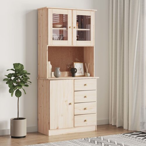 VidaXL Komoda ALTA 77x35x165 cm trdna borovina Slike
