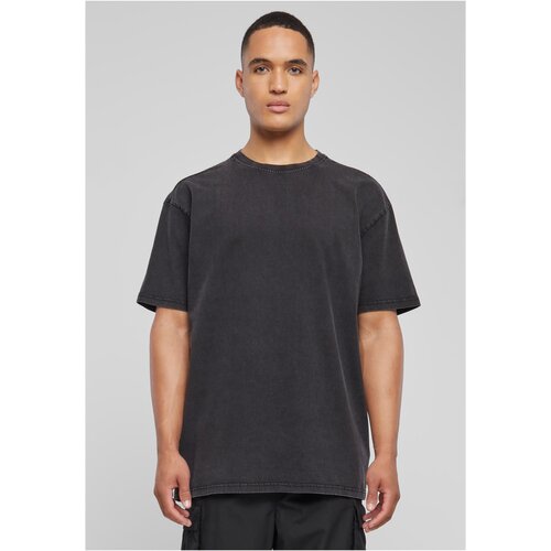 Merchcode Men&amp;#039;s Love Yourself First Acid Washed Heavy Oversize Tee T-Shirt - Black Slike