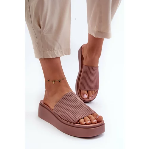 Kesi Women's platform slippers Sergio Leone pink