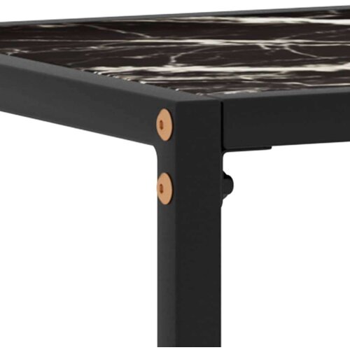  Konzolni stol crni 120 x 35 x 75 cm od kaljenog stakla - Crno-bijelo 120 x 35 x 75 cm 1 Bez nogu Slike
