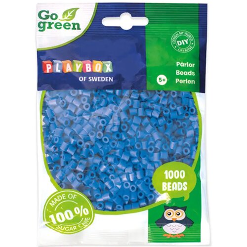 Playbox go green 5mm midi likalne perle v modri barvi, 1000 kosov Cene