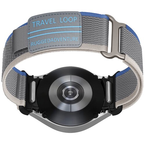 INF tkana najlonska zapestnica za samsung watch 4/5/6/7/FE blue + grey s, (21838310) Cene