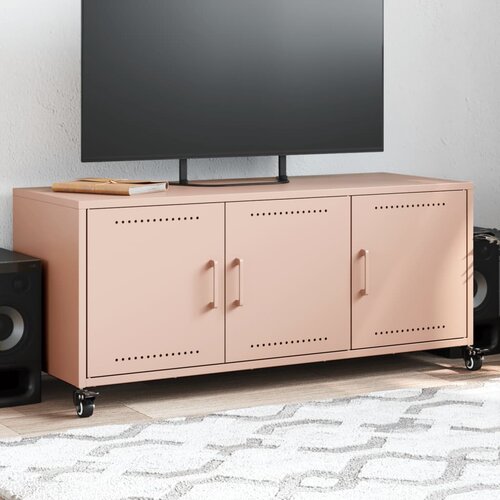 vidaXL TV omarica roza 100,5x39x43,5 cm hladno valjano jeklo Cene