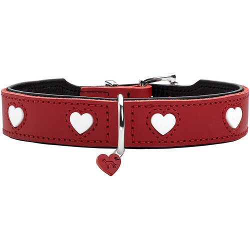 Hunter ovratnica Love, rdeča - Vel. 65: obseg vratu 51-58 cm Cene